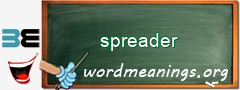 WordMeaning blackboard for spreader